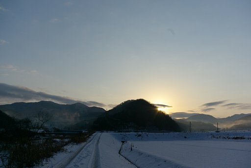 今年初めての日の出