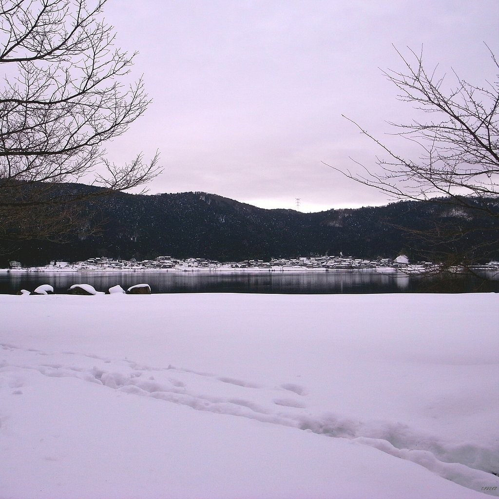 山里の雪景色