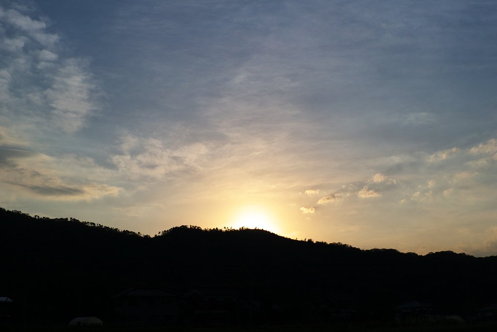 黄金色の夕焼け!