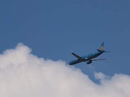 青い空と青い飛行機