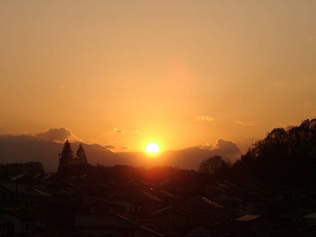 ■富士山が消えた？夕焼け