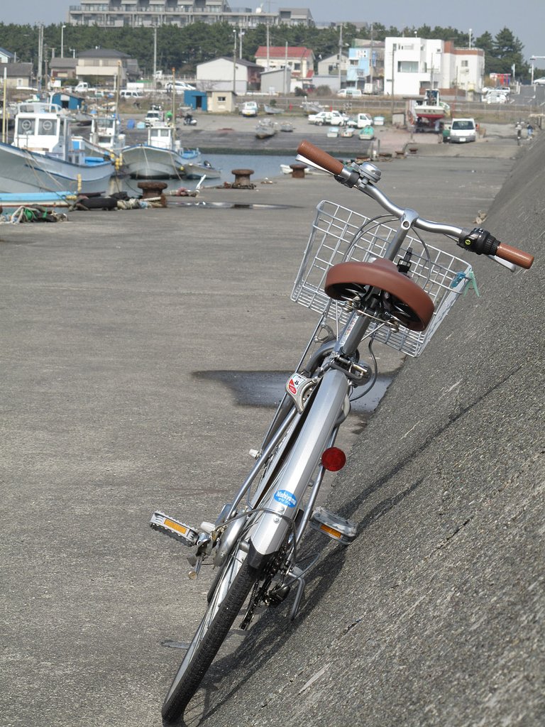 港の自転車