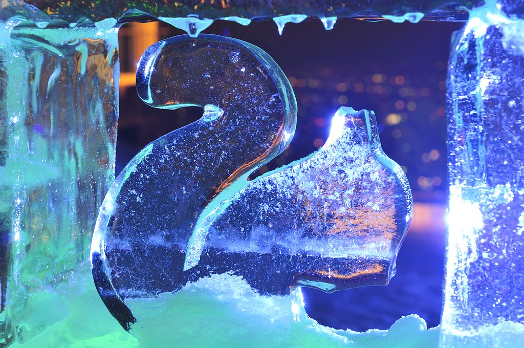 氷のリス