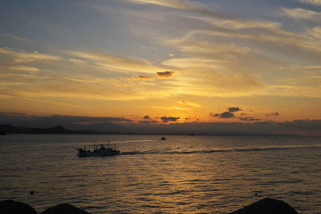 黄金色の夕焼け