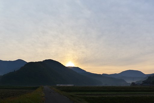 雨上がりの朝日の出!