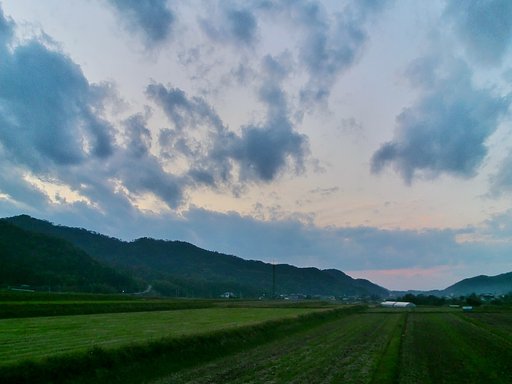 日没後の夕焼け