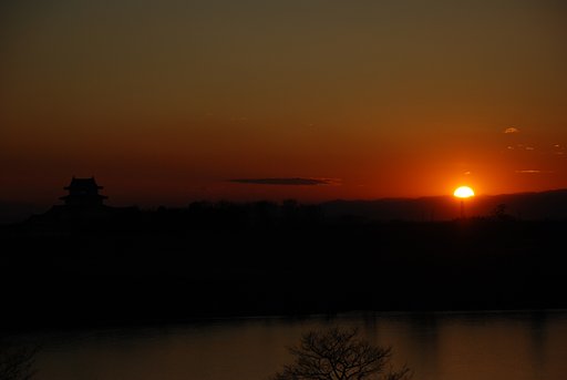 お城の夕暮れ