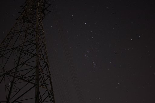 鉄塔とオリオン