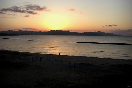 【やすらぎ】夕日
