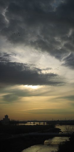 淀の夕暮れ