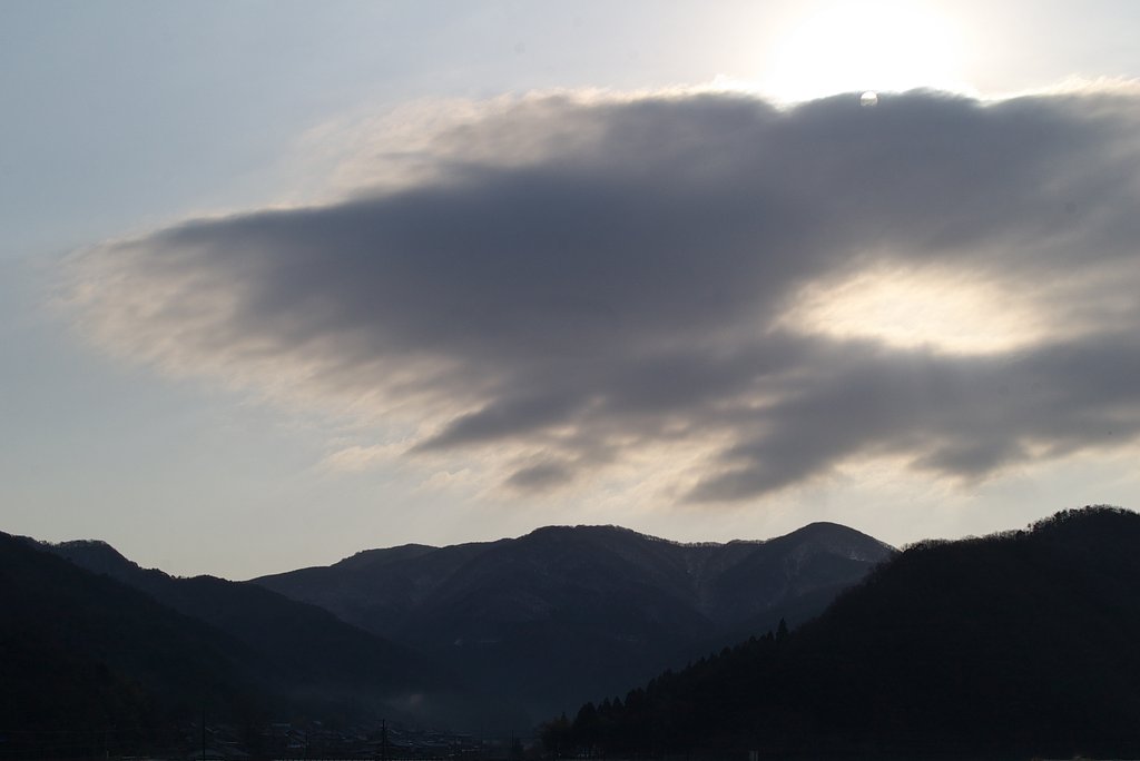 雪と降霜の朝