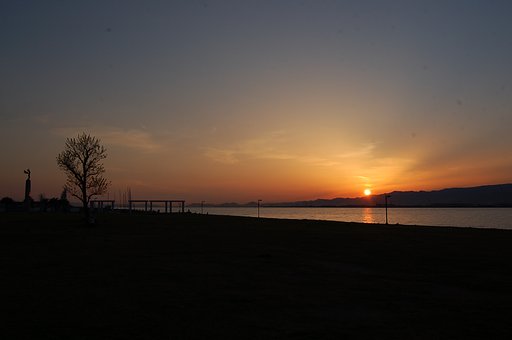 北港の夕日