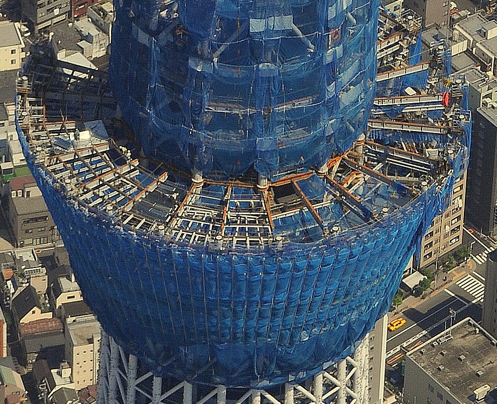 東京スカイツリー展望台作業風景