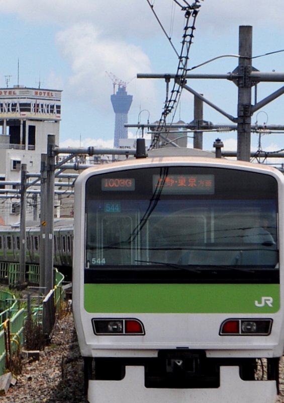 山手線と東京スカイツリー