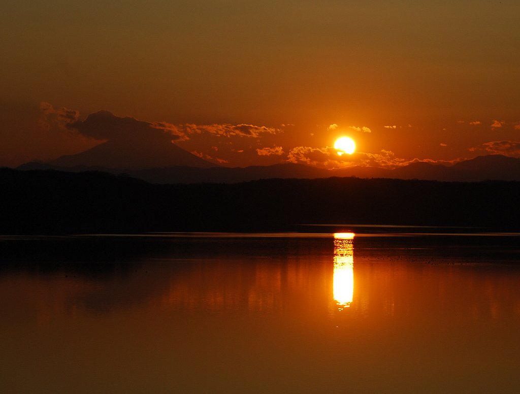 狭山湖夕景