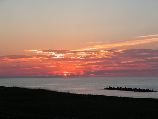 夏の夕日