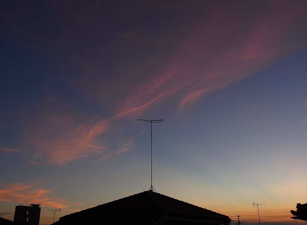 淡い夕焼け