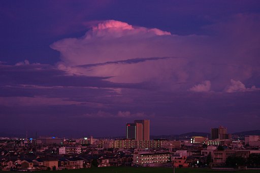夏の夕暮れ　空