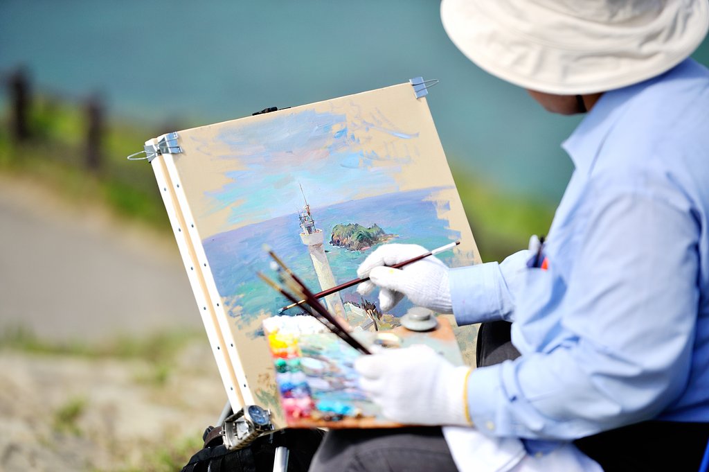 絵を描くの旅人