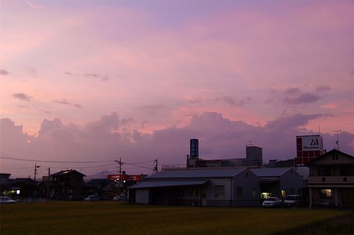 夕焼け（比較写真）