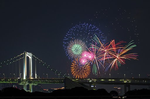 虹橋と花火Ⅱ