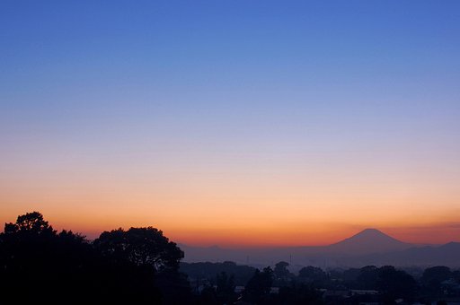 秋の夕景