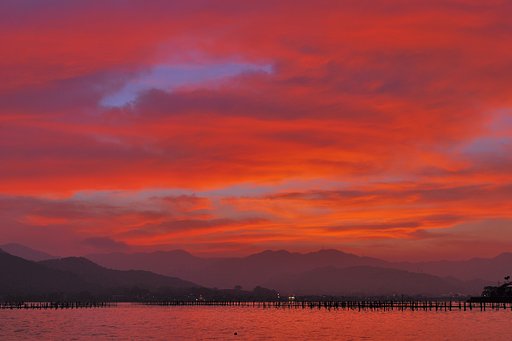 梅雨の合間の夕焼け