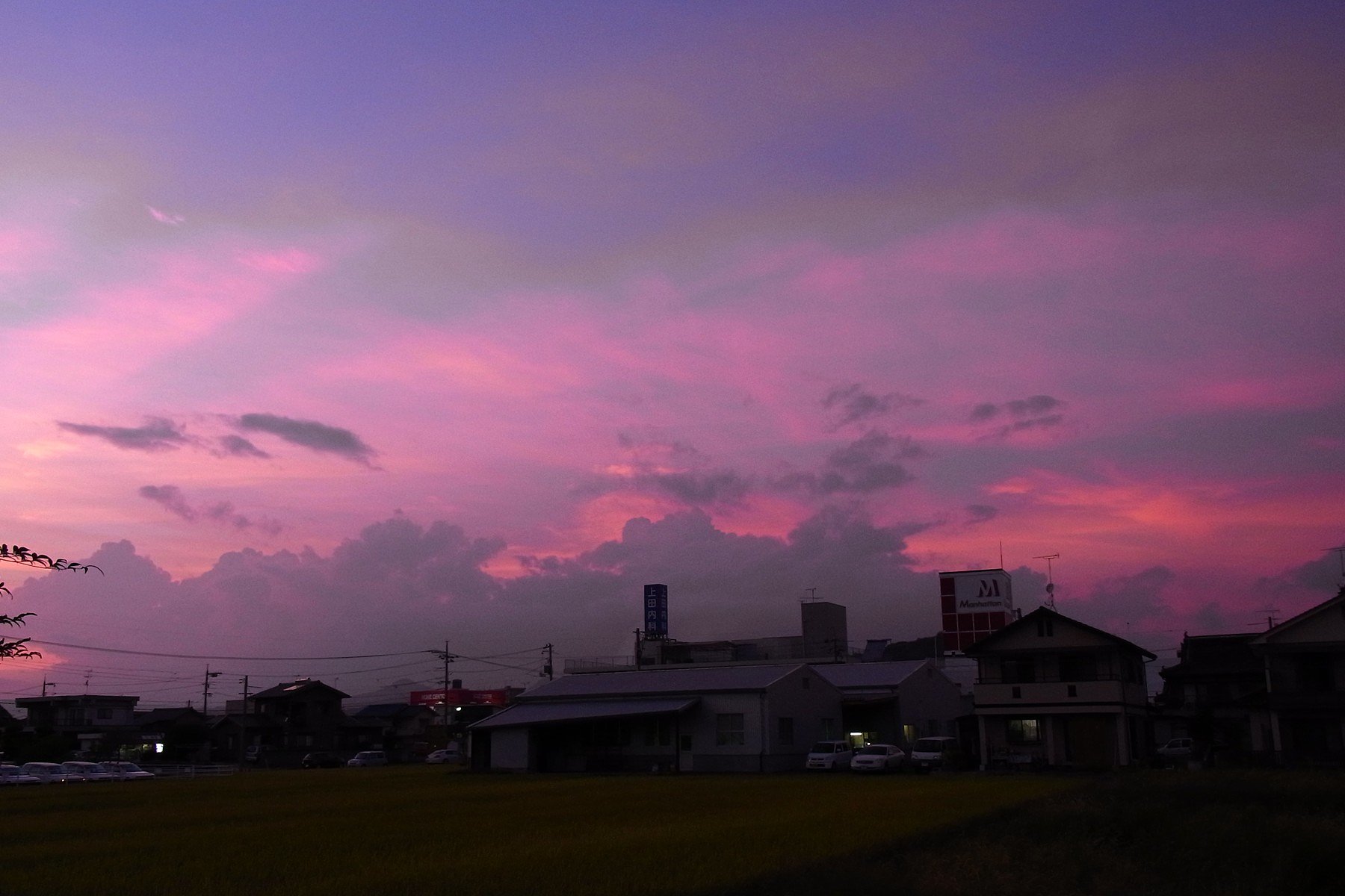 夕焼け（比較写真）