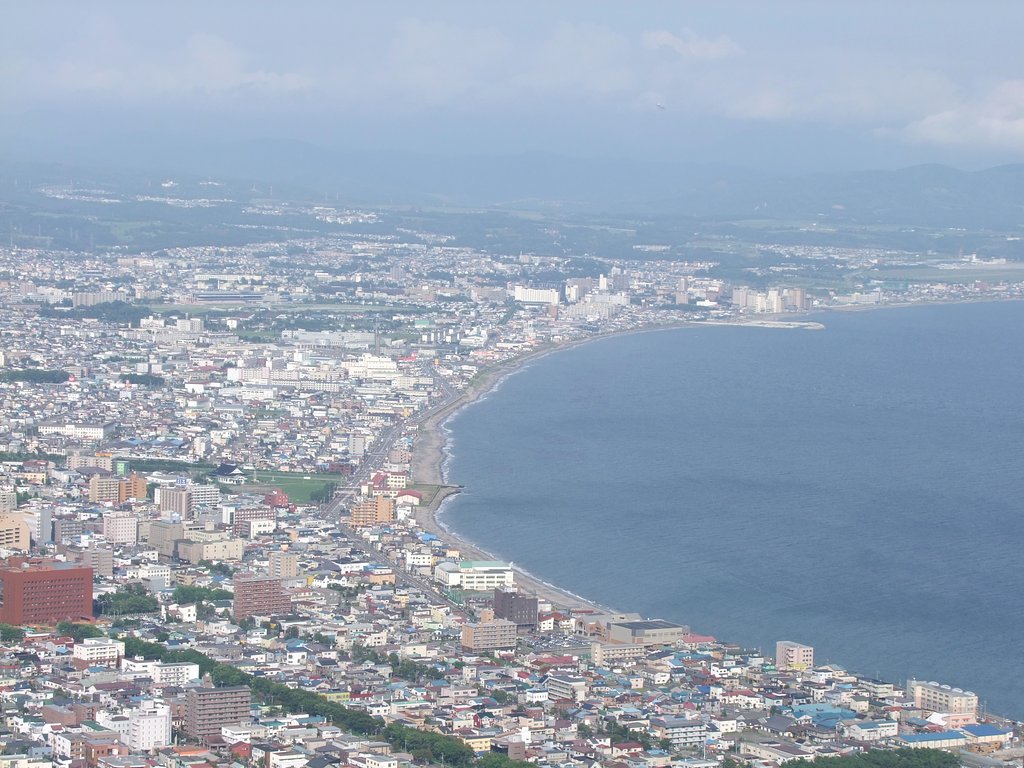 日中の函館山からの風景
