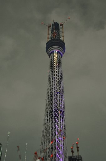 東京スカイツリー試験点灯
