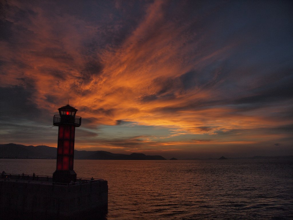 高松港の夕陽（クライマックス）