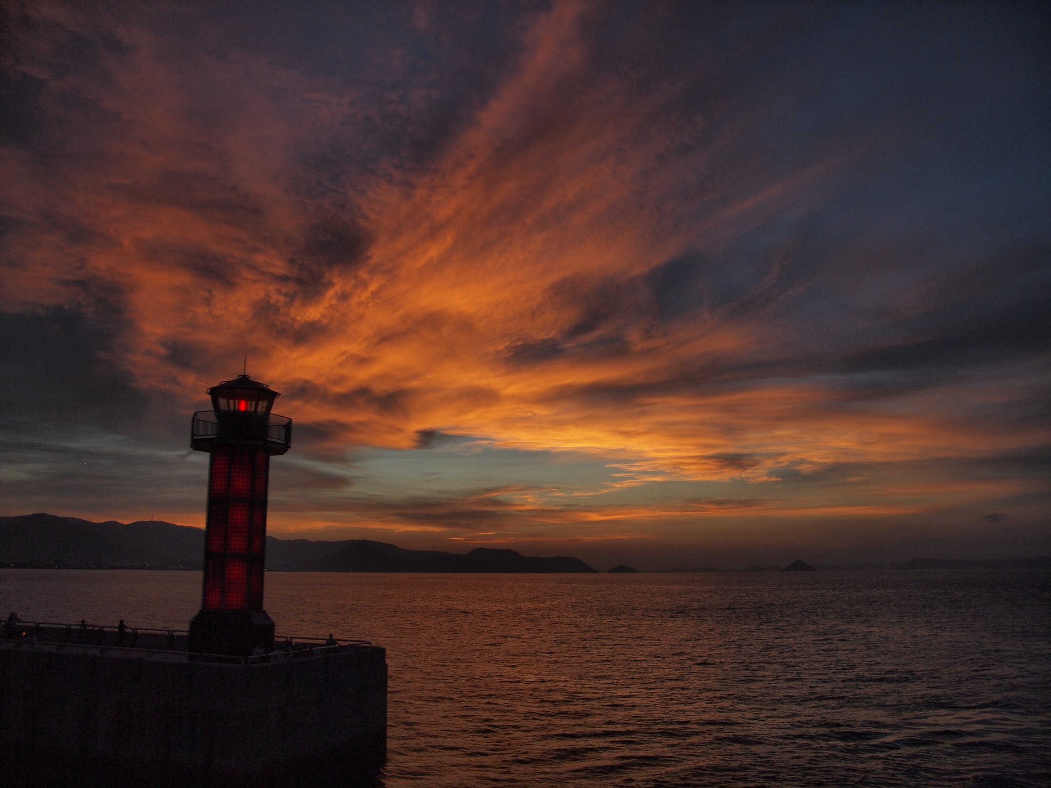 高松港の夕陽（クライマックス）