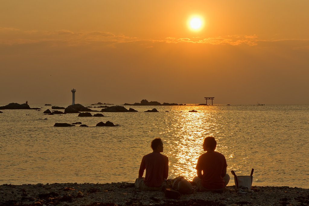 秋の夕景
