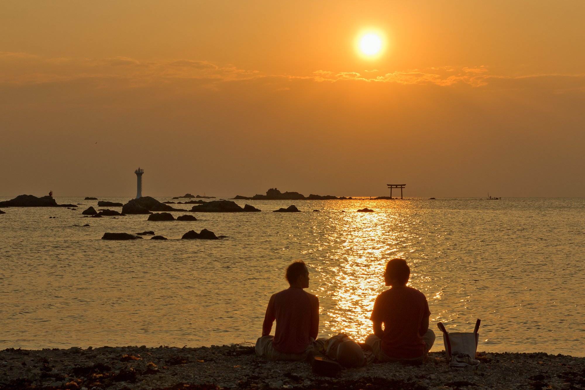 秋の夕景