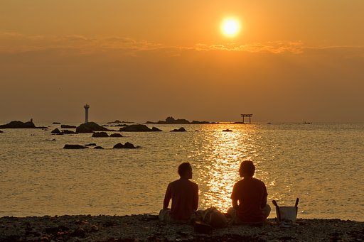 秋の夕景