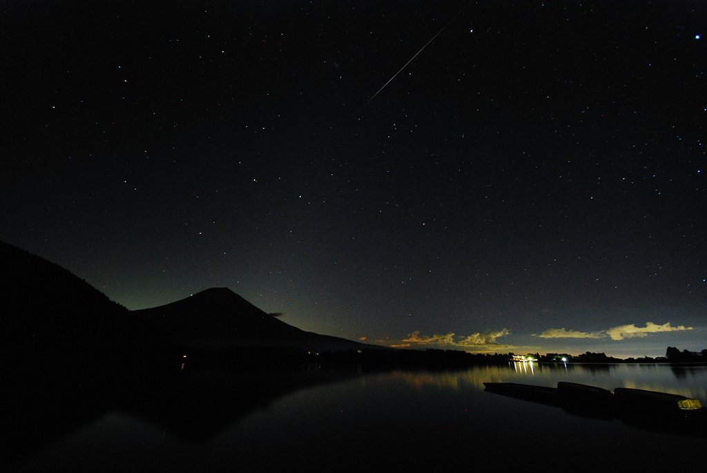富士山に流れ星★＝＝＝