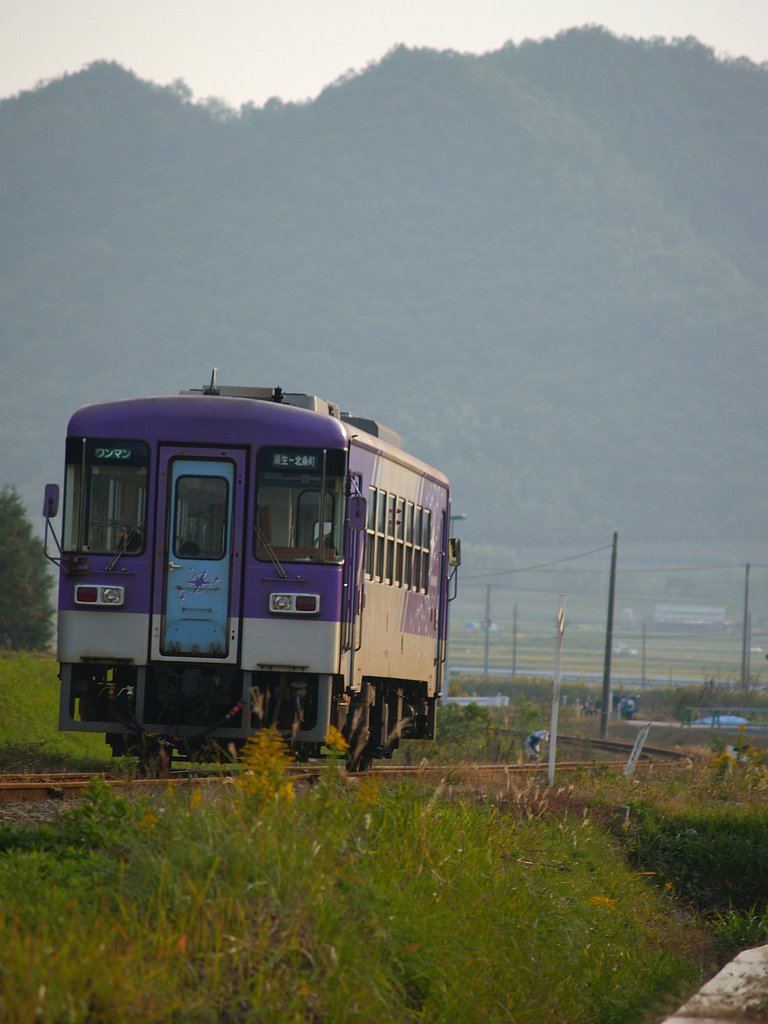 夕暮れワンマンカー