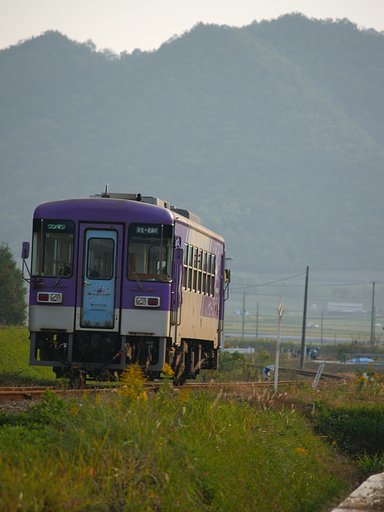 夕暮れワンマンカー