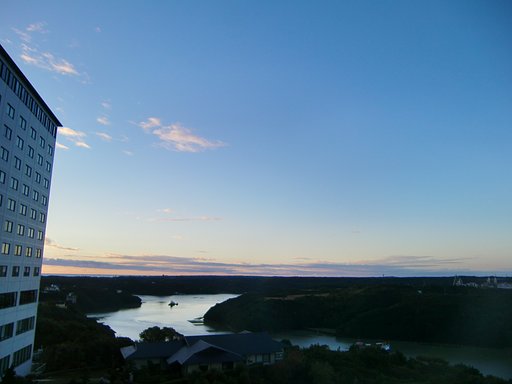 ホテルからの早朝の景色