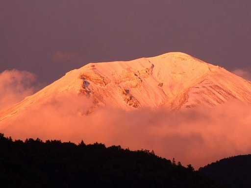 夕陽を浴びて
