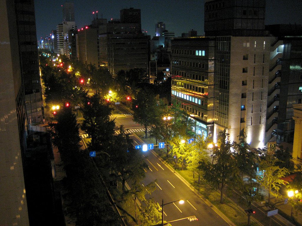 御堂筋の夜明け