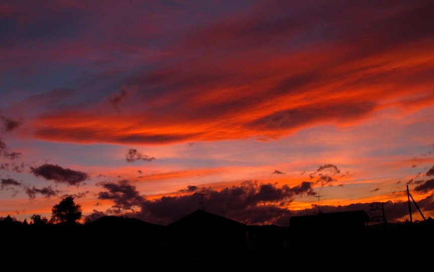昨日の夕焼け