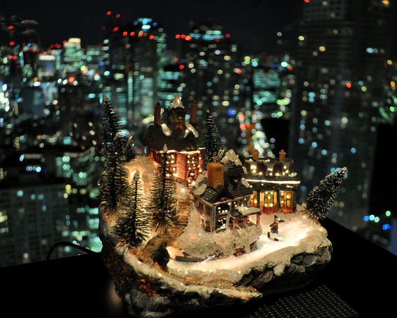 展望台のクリスマスデコレーション