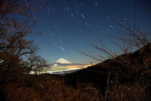D70で星富士