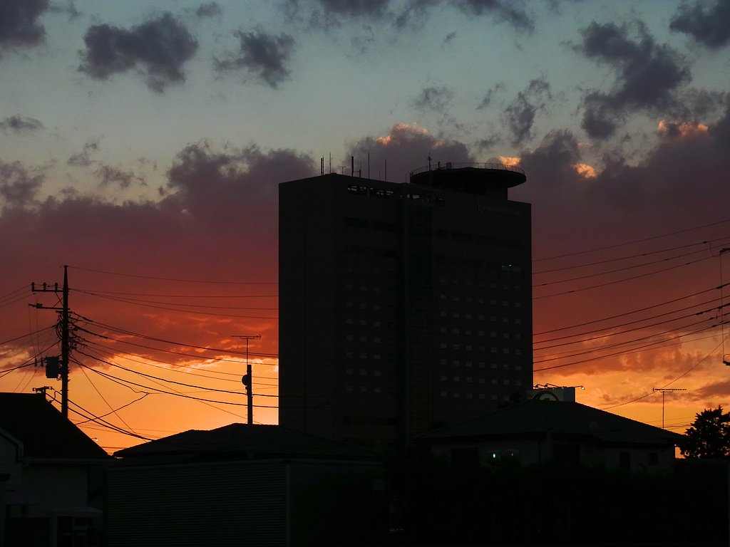 茜色の夕焼け