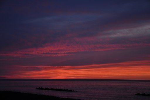 オホーツクの夕日
