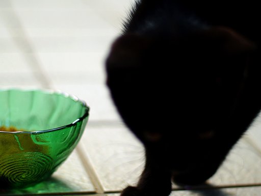 【緑】ピンボケ猫