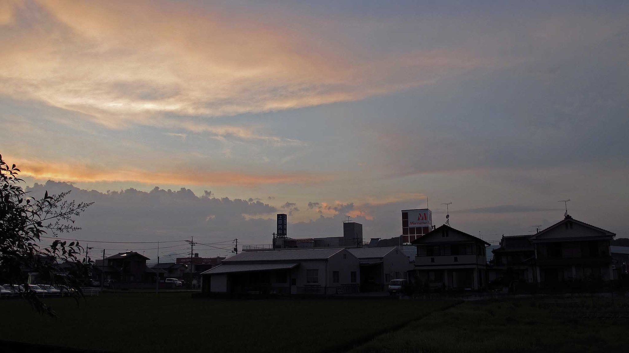 定点の夕焼け