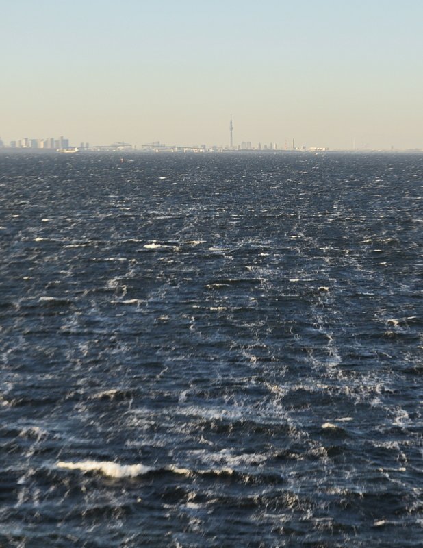 東京湾からの都心の遠景