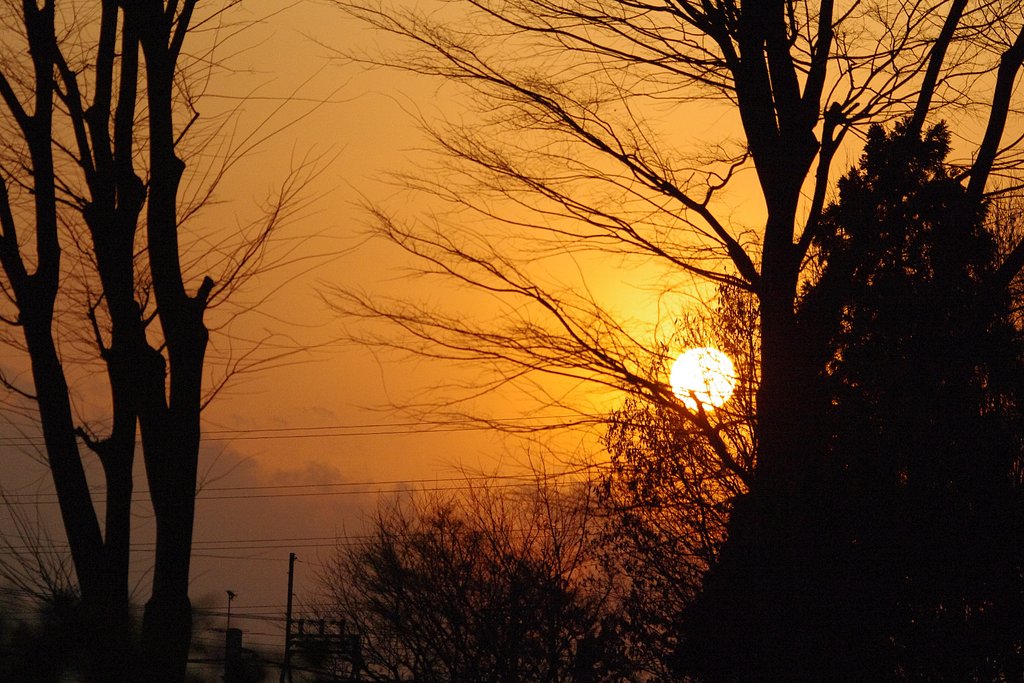 里の夕暮れ